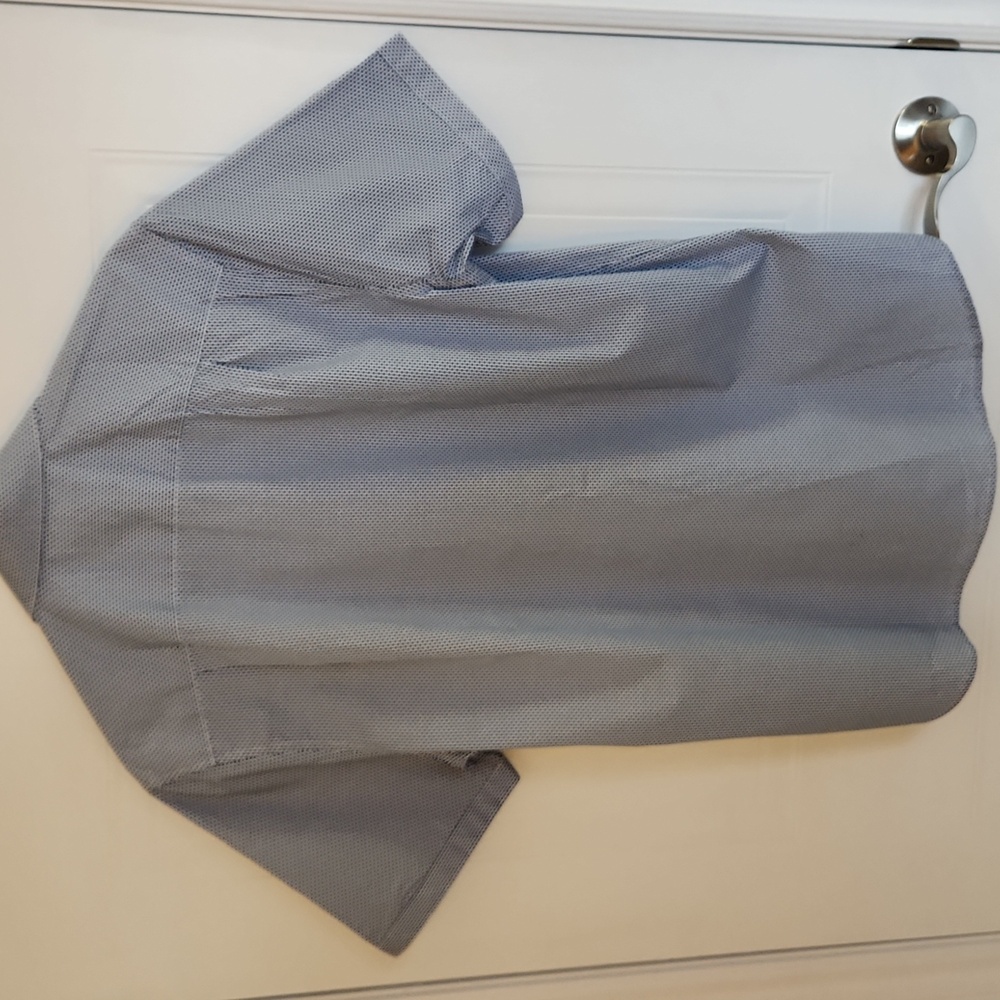 Ike Behar blue and white button-down shirt, size medium - Picture 4 of 8